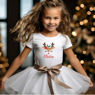 Süße Weihnachts-Rentier-Dame Baby T-shirt