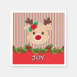 Süße Weihnachts-Rentier-Papierprodukte Serviette