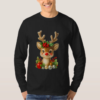 Süße Weihnachts-Rentiere 3D-Illustration | Feierta T-Shirt