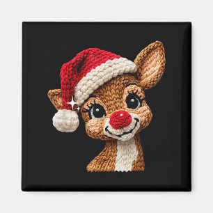 Süße Weihnachts-Rentiere häkeln lustiges Geschenk  Magnet