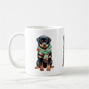 Süße Weihnachts-Rottweiler-Tasse – Urlaub für Hund Kaffeetasse