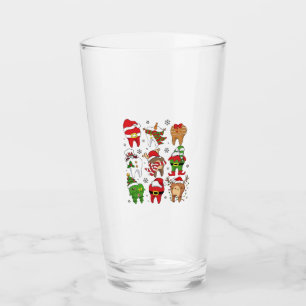 Süße Weihnachts-Zahnfiguren Lustiger Feiertag Glas