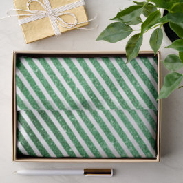 Süße Weihnachts-Zuckerstangen-Glitter grün gestrei Seidenpapier