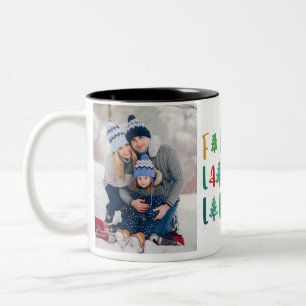 Süße Weihnachtsbäume Geschenk personalisiertes Fot Zweifarbige Tasse