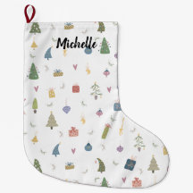 Süße Weihnachtsbäume Geschenke Ornamente Muster