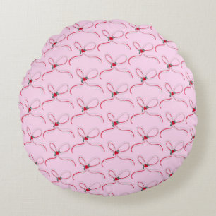 Süße Weihnachtsbögen reversible Farbe Rundes Kissen