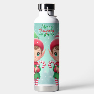 Süße Weihnachtselfen Trinkflasche