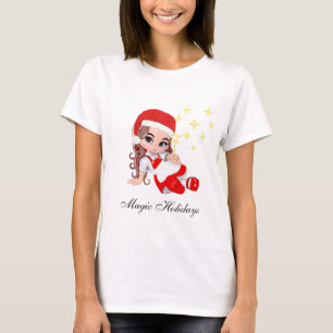 Süße Weihnachtsfee Engel & Sterne T-Shirt