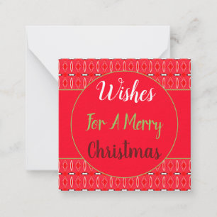 Süße Weihnachtsfeiertage-Mini-Notizkarte Mitteilungskarte