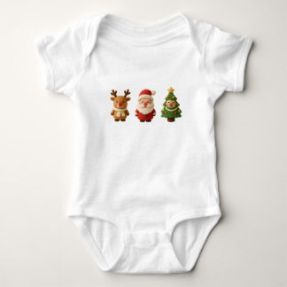 Süße Weihnachtsfiguren Baby-Body – Rentier Baby Strampler
