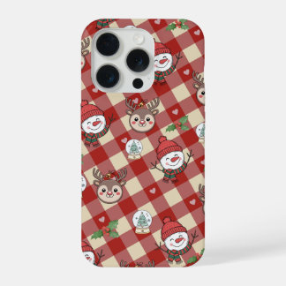Süße Weihnachtsfiguren-Handyhülle iPhone 15 Pro Hülle
