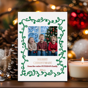 Süße Weihnachtsfotos von Kindern Folien Feiertagskarte