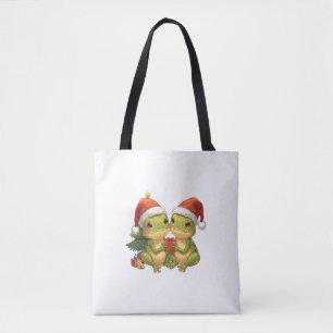 Süße Weihnachtsfrösche mit Geschenken Entzückende