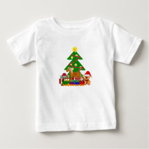 Süße Weihnachtsgeschenke unter dem Weihnachtsbaum Baby T-shirt