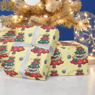 Süße Weihnachtsglocke Linienkunst Geschenkpapier