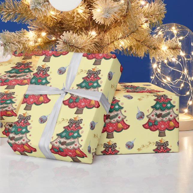 Süße Weihnachtsglocke Linienkunst Geschenkpapier (Feiertage)