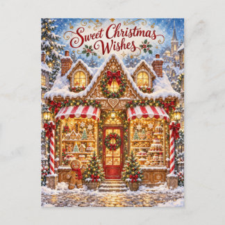 Süße Weihnachtsgrüße Lebkuchenbäckerei Postkarte