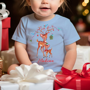 Süße Weihnachtshirsche  Baby T-shirt