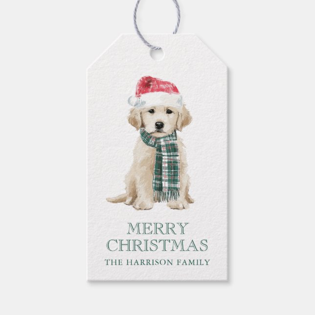 Süße Weihnachtshunde Geschenkanhänger (Vorderseite)