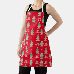 Süße Weihnachtskatze Feiertag Weihnachten Schürze