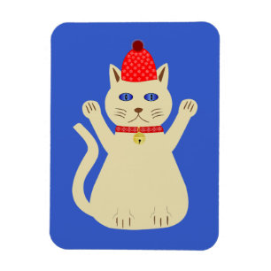 Süße Weihnachtskatze Magnet