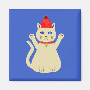 Süße Weihnachtskatze Magnet