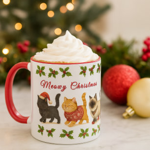 Süße Weihnachtskatzen Feiertag Tasse