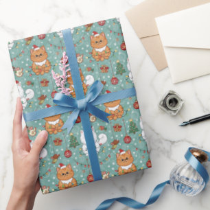 Süße Weihnachtskatzen Feiertags-Geschenkpapier Geschenkpapier