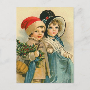 "Süße Weihnachtskinder" Feiertagspostkarte