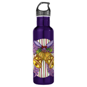 Süße Weihnachtsklöckchen mit Band und Schleife Trinkflasche