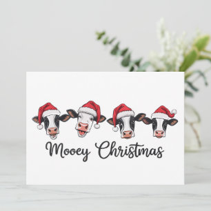 Süße Weihnachtskühe Mooey Xmas Färse Highland-Rind Feiertagskarte