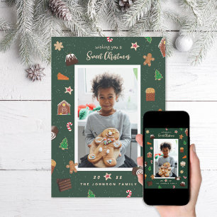 Süße Weihnachtsleckereien Foto Feiertagskarte