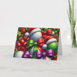Süße Weihnachtsmann-Golfbälle Weihnachts-Feiertags Feiertagskarte
