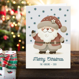 Süße Weihnachtsmann-Schneeflocken-Zeichnung Weihna Feiertagskarte