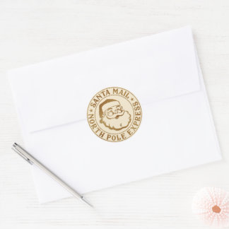 Süße Weihnachtsmann-Siegel Nordpol-Approved-Etiket Runder Aufkleber