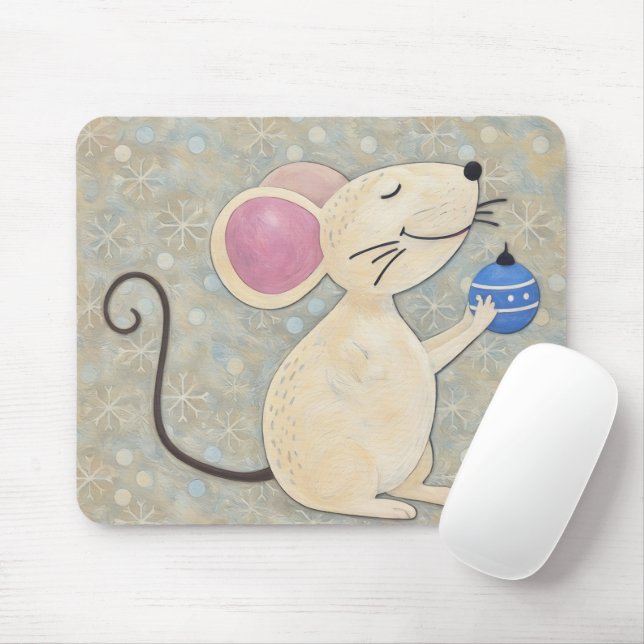Süße Weihnachtsmaus Feiertags-Mauspad Mousepad (Mit Mouse)