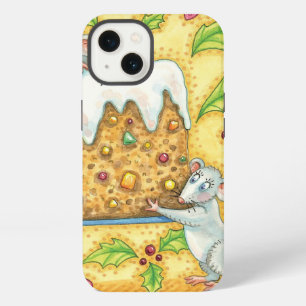Süße Weihnachtsmäuse tragen einen Früchtekuchen-De iPhone 13 Hülle