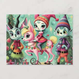 Süße Weihnachtsmisfits Postkarte