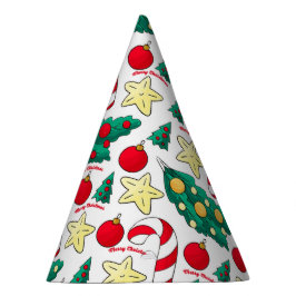 Süße Weihnachtsmuster-Partyhut Partyhütchen