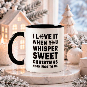 Süße Weihnachtsnichtigkeiten flüstern Feiertag Tasse