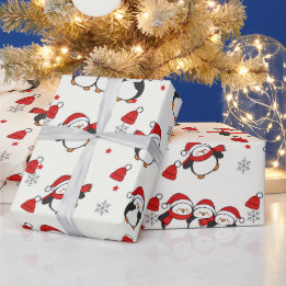 Süße Weihnachtspinguine Creme Feiertagsverpackung Geschenkpapier