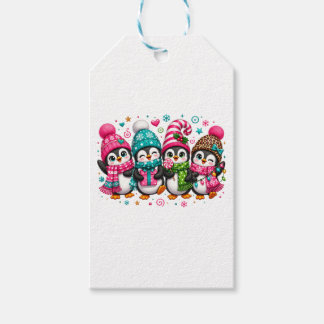 Süße Weihnachtspinguine Geschenkanhänger