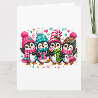 Süße Weihnachtspinguine Karte