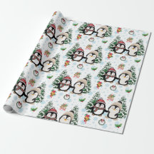 Süße Weihnachtspinguine & Schneeflocken Feiertagsv