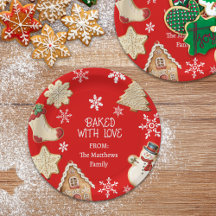 Süße Weihnachtsplätzchen-Geschenkteller