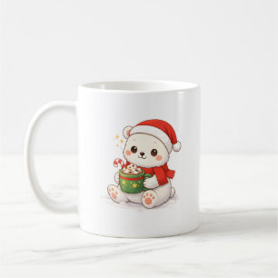 Süße Weihnachtspolarbärmug Kawaii Kaffeetasse