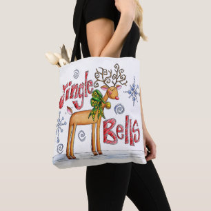 Süße Weihnachtsrenentiere, Jingle Bells Schneefloc
