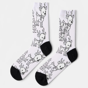 Süße Weihnachtsrenne Socken