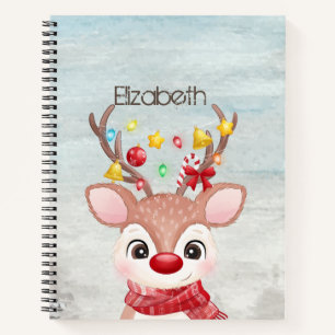 Süße Weihnachtsrentier Notizbuch