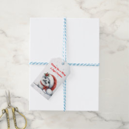 Süße Weihnachtsrobbe Geschenkanhänger